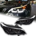 Auto LED Headlights for BMW E60 Head lights 20 03-20 10 523i 530i Angel Eye LED Headlight DRL Hid Bi Xenon - Image 5