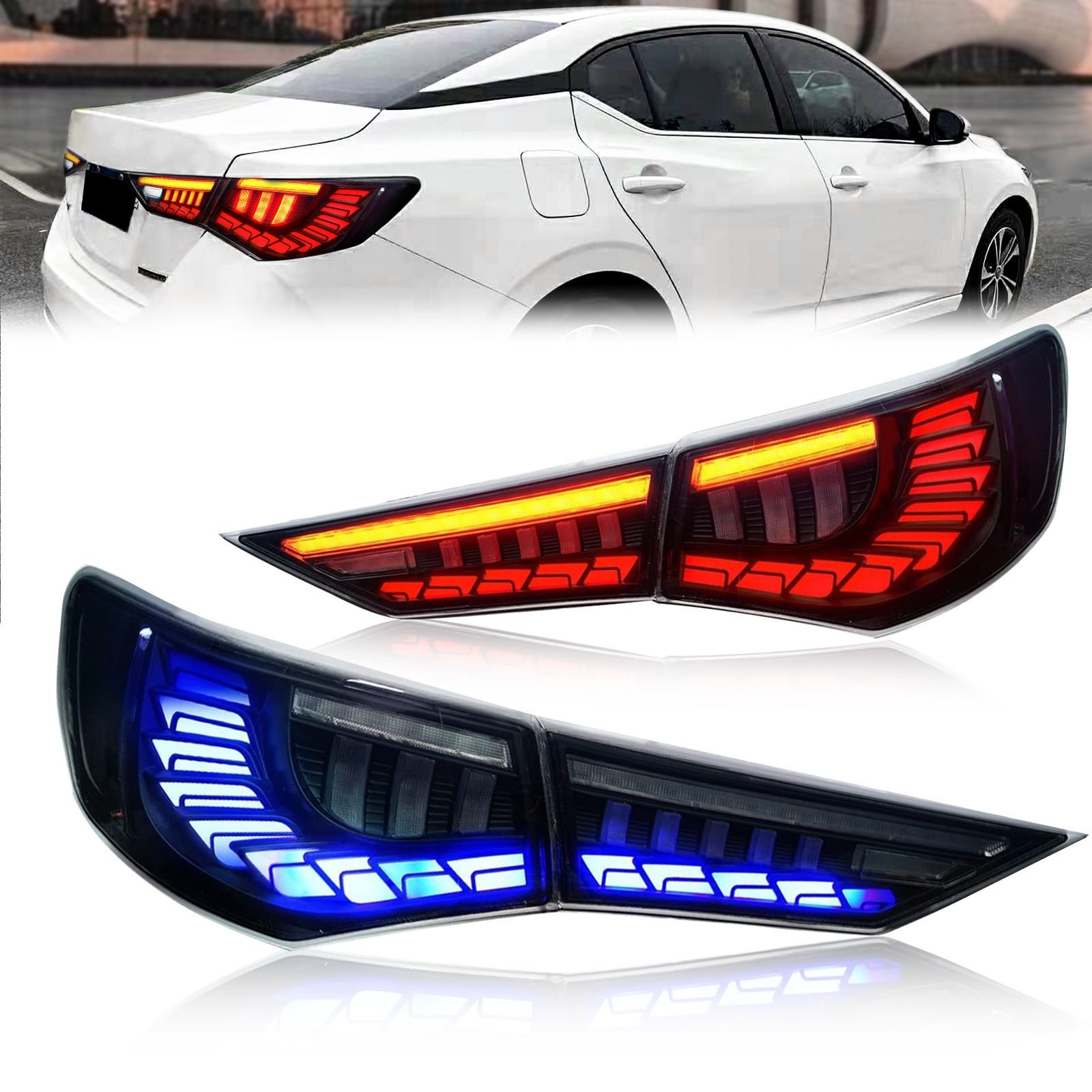 21efff16-6571-4acc-8791-74cc7dd18e3c Full LED Taillight For NISSAN SYLPHY 20 20-20 22 LED Rear Brake Lights Fog Reverse Driving Taillights Turn Signal Upgrade - Image 1