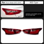 2 Colors Tail Lights For Ford Focus sedan LED Taillight 2012-2014 Turn Signal Fog Reverse Running Light Auto Rear Lamp - Image 6