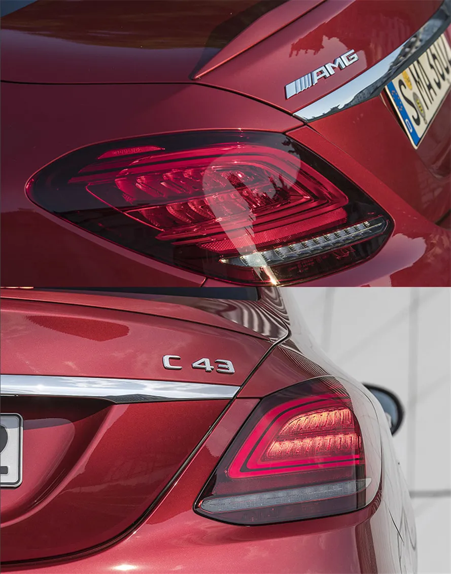 Auto Tail Light Parts for C Class W205 C180 C200 C260 20 15-20 21 Taillights Rear Lamp LED DRL Signal Brake Reversing Parking FACELIFT