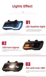 LED Headlights For Chrysler 300C 2011-2024 LED Daytime Lights Front Lamp LED Headlight Turn Signal Light - Image 4