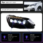 Auto Headlights for Peugeot 3008 5008 LED Headlight 20 17-20 20 Headlights 4008 5008 Car Front Daytime Light DRL Lamp - Image 6