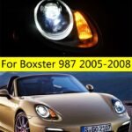 LED Headlight for Porsche Boxster 987 2005-2008 Dual Beam Lens Headlights High Beam Daytime Running Lights