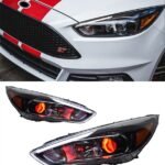 Ford Focus RS Styling 20 15-20 18 Red Evil-eye LED Street Light Front Light Dynamic Turn Signal LED Projector Lens
