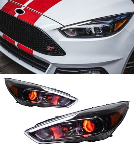 Ford Focus RS Styling 20 15-20 18 Red Evil-eye LED Street Light Front Light Dynamic Turn Signal LED Projector Lens