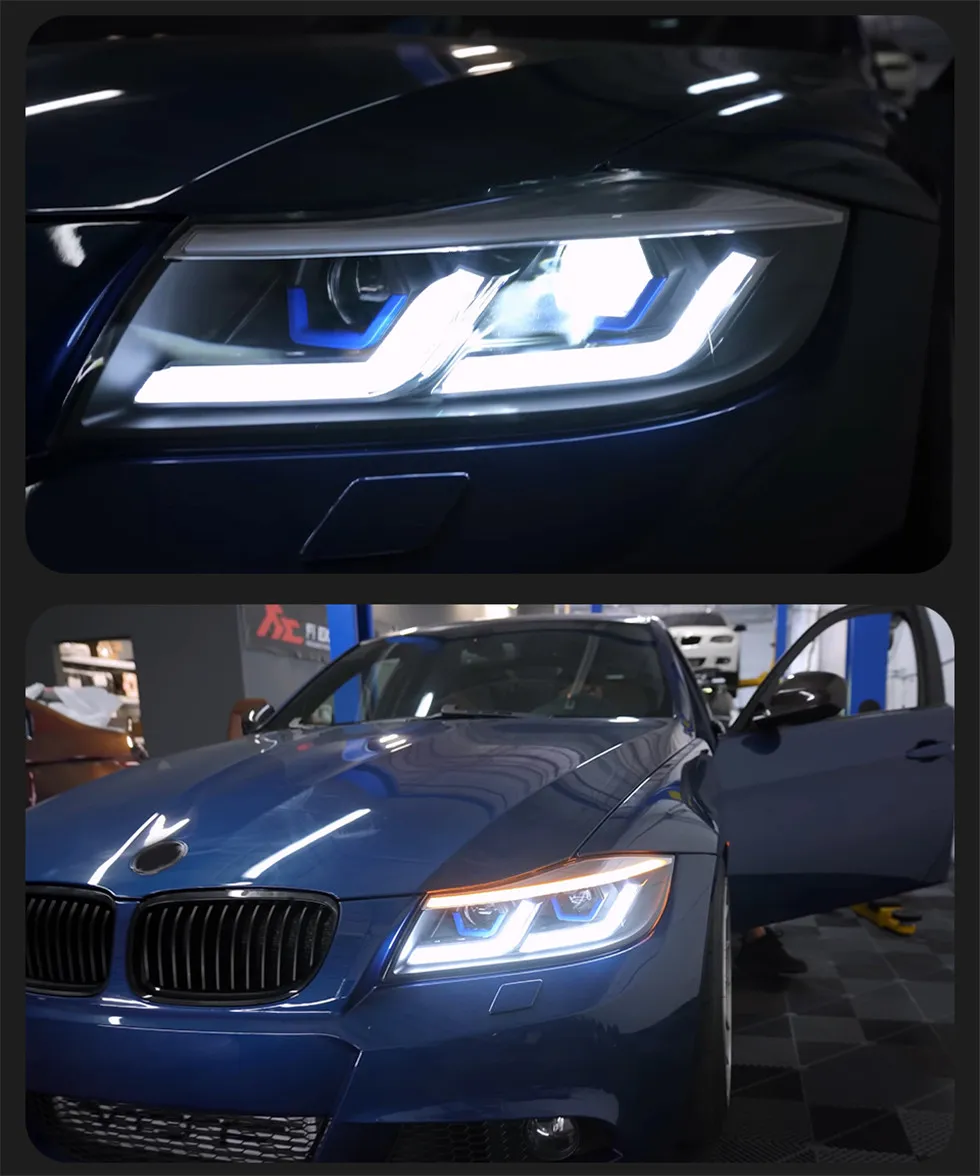 LED Headlight for BMW E90 Headlights 2005-2012 320i 318i 323i 3 Series DRL Daytime Lights HID Signal Lamp