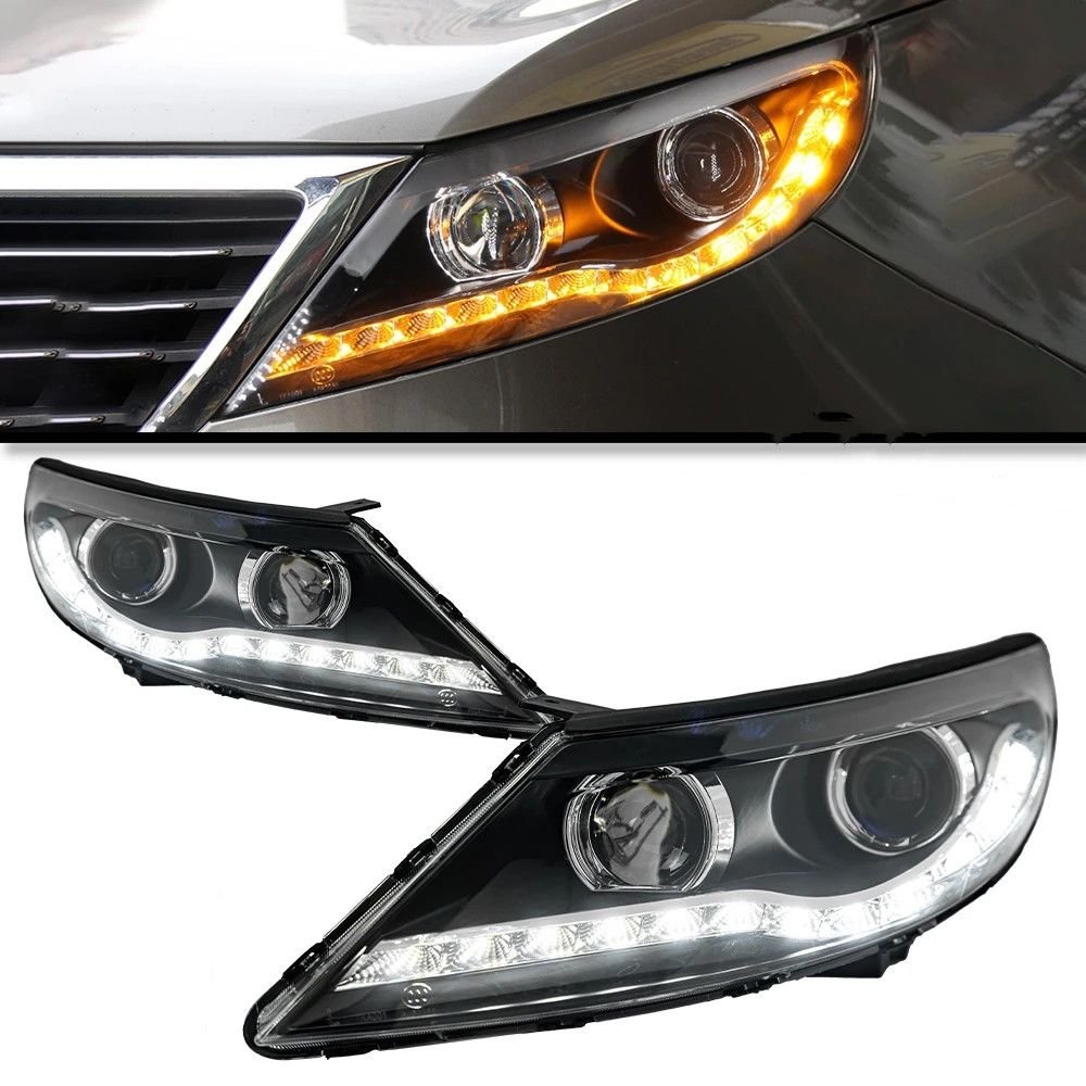 31449062-4e95-4bf9-851d-816a99642ecc HeadLights LED Style Replacement DRL Daytime lights For KIA Sportage R 2010-2014 Turn Signal Headlights - Image 1