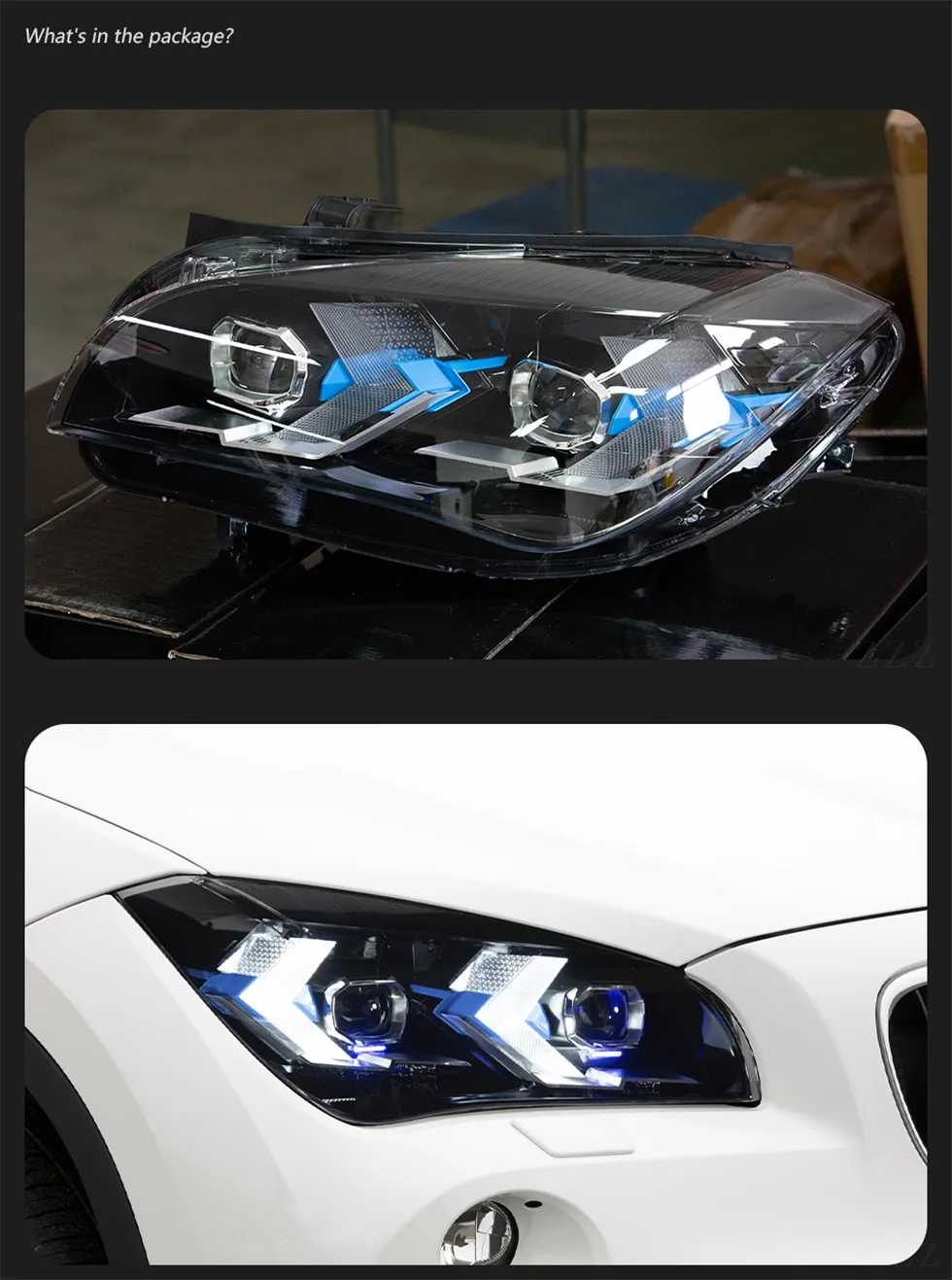 Headlight Assembly For BMW X1 E84 20 11-20 15 12V LED Headlight Angel Eye DRL Hid Bi Xenon Head Lamp