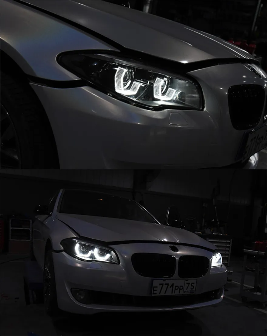 Auto Car Head Light Parts For BMW F10 F18 528i 530i 535i M5 20 11-20 17 LED Lamps Headlight Replacement DRL Dual Projector Facelift