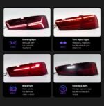 Taillights For A6 A6L C7 20 12-20 15 Tail Lights Rear Lamp LED DRL Running Signal Brake Reversing Parking Light Facelift - Image 4