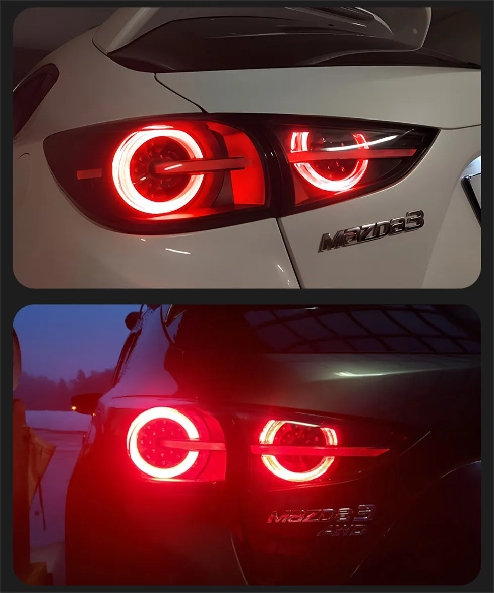 For Mazda 3 Axela Hatchback 2014-20 19 BMLFS BMEFS Tail Lights With Sequential Turn Signal Animation Brake Lights