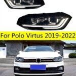 Car Headlights For Polo Virtus 20 17-2021 New Polo Daytime Running Light Fog Parking Lamps Auto Part Assembly