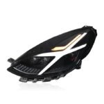 Headlight Assembly For Tesla Model Y 2020-20 24 Modified Police Style Scanning LED Daytime Running Light Lens - Image 4