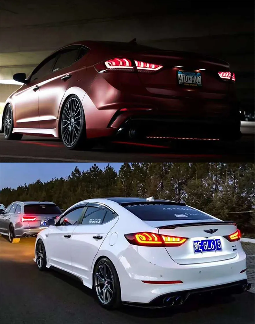 LED Taillights for Elantra 20 16-20 20 DRL Turn Signal Lights Rear Brake Reversing Tail Light Assembly