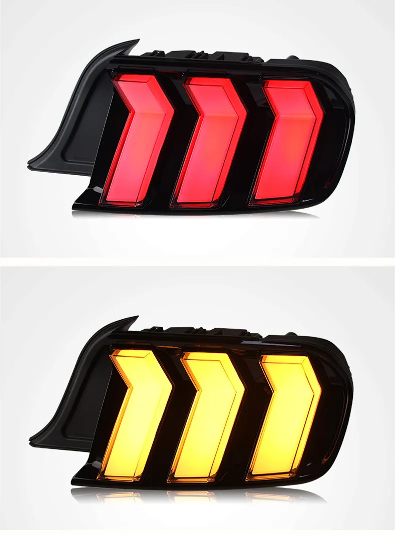 Car Taillight For Ford Mustang 20 15-20 21 RGB Style Tail Lights LED Street Lights Turn Signal Brake Taillight Assembly