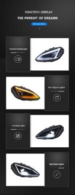 LED Headlight For Chevrolet Corvette ZR1 20 03-20 15 Headlights DRL Turn Signal High Beam Angel Eye Projector Lens - Image 5