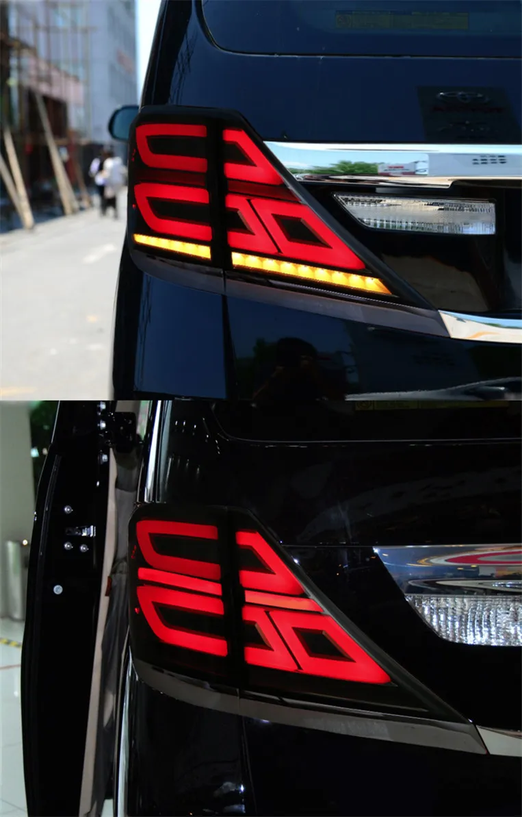 For Toyota Alphard 2007-2014 Tail Lamp LED Fog Lights Day Running Light DRL Tuning Car Accessories Tail Lights