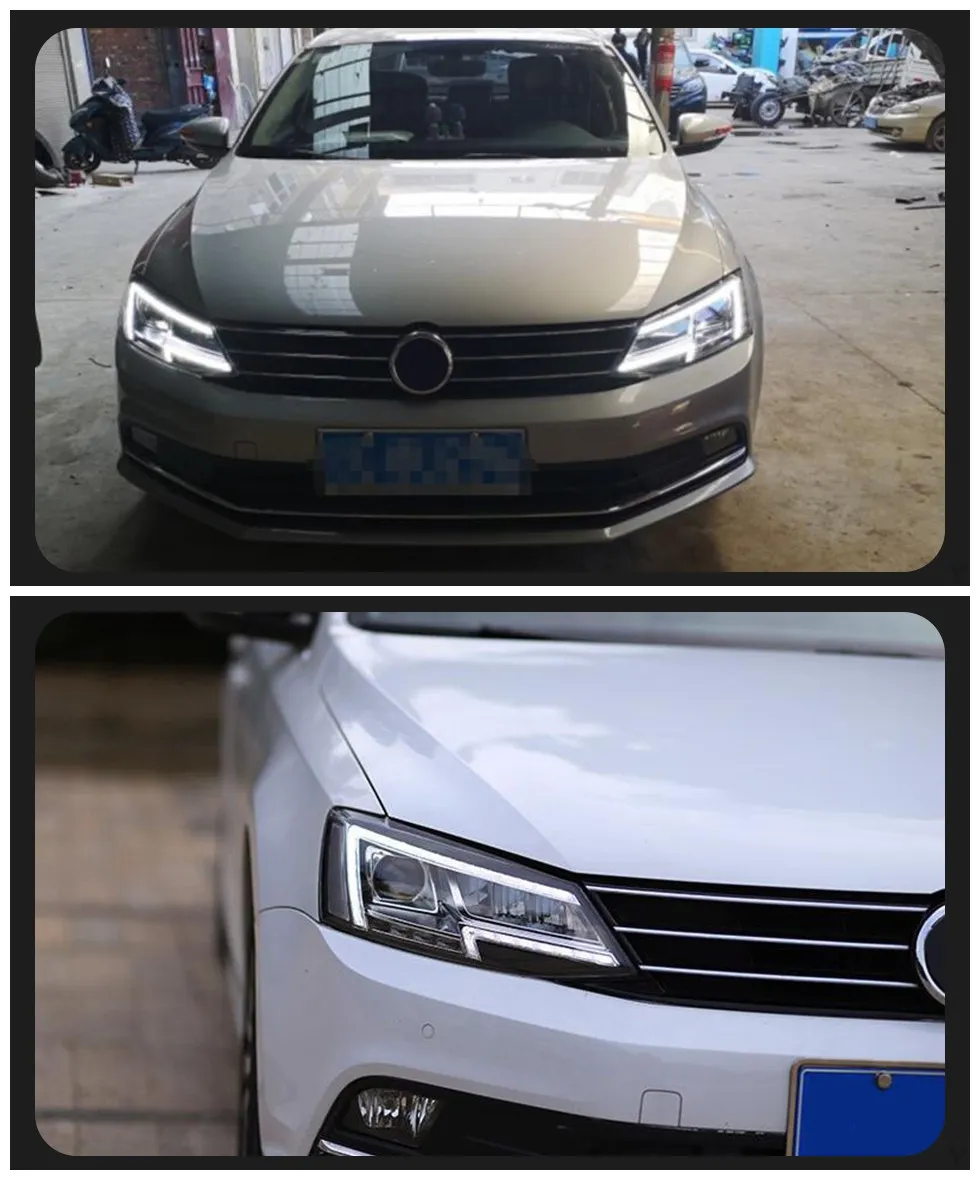 Car Lights Assembly for VW Jetta MK6 MK6 20 11-20 18 All LED Front Daytime Light Signal Headlight Accessories