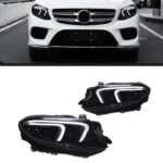 Cars Lights for Benz GLE W166 Class Headlights 20 15-20 19 LED Headlight Dynamic Signal Animation DRL Matrix Headlights