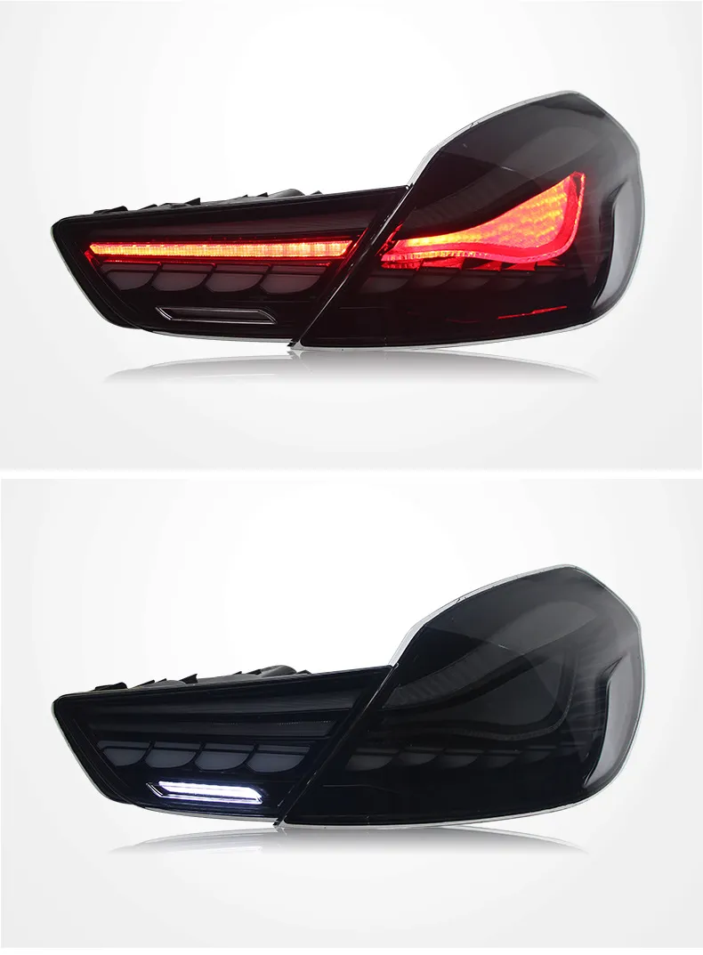 Auto Rear Lamp For BMW 6 Series 2010-20 17 LED Dragon Scale Running Light Brake Water Flow Turn Signal Taillight