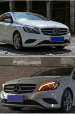 LED Headlight For Mercedes Benz W176 2013-20 18 A45 A180 A200 LED Lens Blue DRL Flow Turn Signal Head Lamp Assembly - Image 4