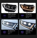 Headlight All LED For Ford Edge 20 15-20 19 DRL Front Lamp Upgrade High Low Beam Running Light Turns Signal - Image 3
