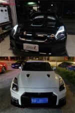 Car Styling Head Lamp for Nissan GT-R Headlights 2009-20 17 GTR LED Headlight DRL Angel Eye Hid Bi Xenon Auto Accessories - Image 3