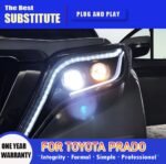 LED Headlight for Toyota Prado 2014-20 17 Angel Eye DRL Daytime Running Light Turn Signal Headlamp Assembly - Image 2