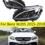 Car HeadLights Part For Benz W205 20 15-20 18 C300 C260 LED Turn Signal Daytime Lights Front Headlights High Beam