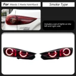 Mazda 3 Axela Hatchback 2014-20 19 BMLFS BMEFS Tail Lights With Sequential Turn Signal Animation Brake Lights - Image 6