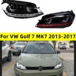 Car Light Assembly for VW Golf 7 MK7 20 13-20 17 Double U LED Upgrade Headlight DRL Dynamic Signal Head Lamps