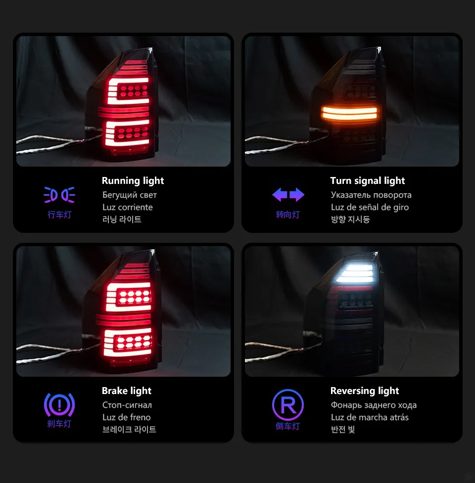 Car Tail Lights Assembly for Pajero V73 Taillight 2004-2014 V75 V77 V87 Montero LED Tail Lamp Rear Turn Signal