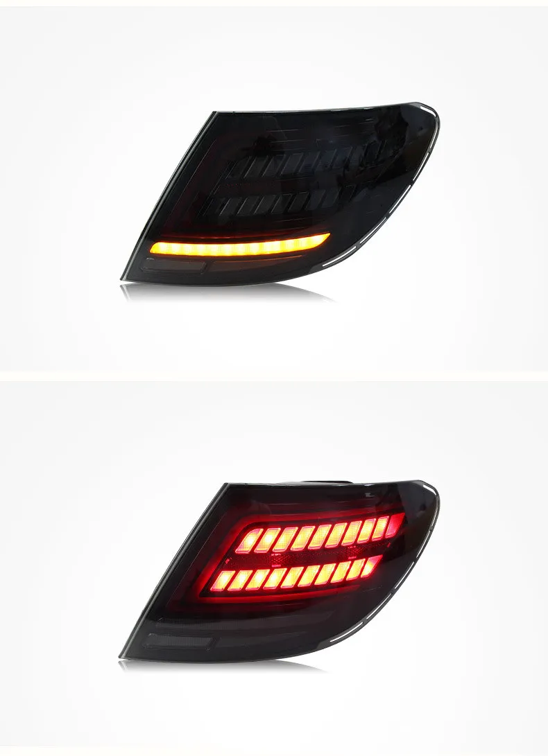For Mercedes Benz C-Class W204 2007-2014 Taillight Assembly Modified With LED Driving Light Brake Sequential Turn Signal