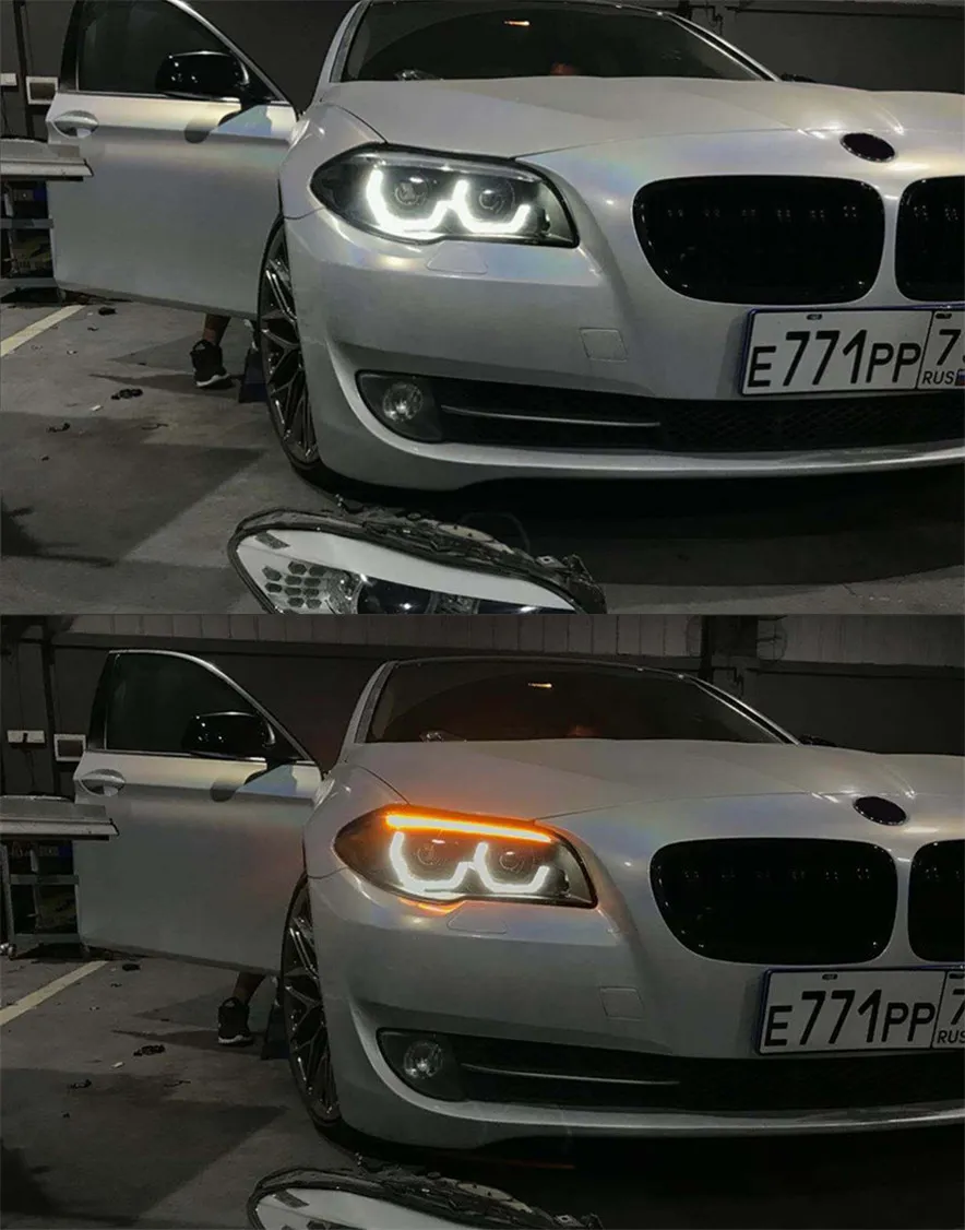 Auto Car Head Light Parts For BMW F10 F18 528i 530i 535i M5 20 11-20 17 LED Lamps Headlight Replacement DRL Dual Projector Facelift
