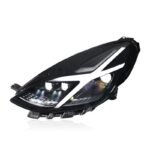 Headlight Assembly For Tesla Model Y 2020-20 24 Modified Police Style Scanning LED Daytime Running Light Lens - Image 5