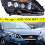 LED Light Bulbs Headlights For Peugeot 4008 5008 20 17-20 21 High Beam Lights Blue DRL Turn Signal Headlight