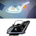 Car Light Assembly for Infiniti G25 G35 G37 LED Headlight 2006-2012 Q60 Angel Eye Front Lamp DRL Signal Lights