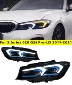 Headlight For BMW 3 Series G20 20 19-20 21 Head Lights Laser Style Turn Signal Lamp LCI Replacement DRL Daytime Lights