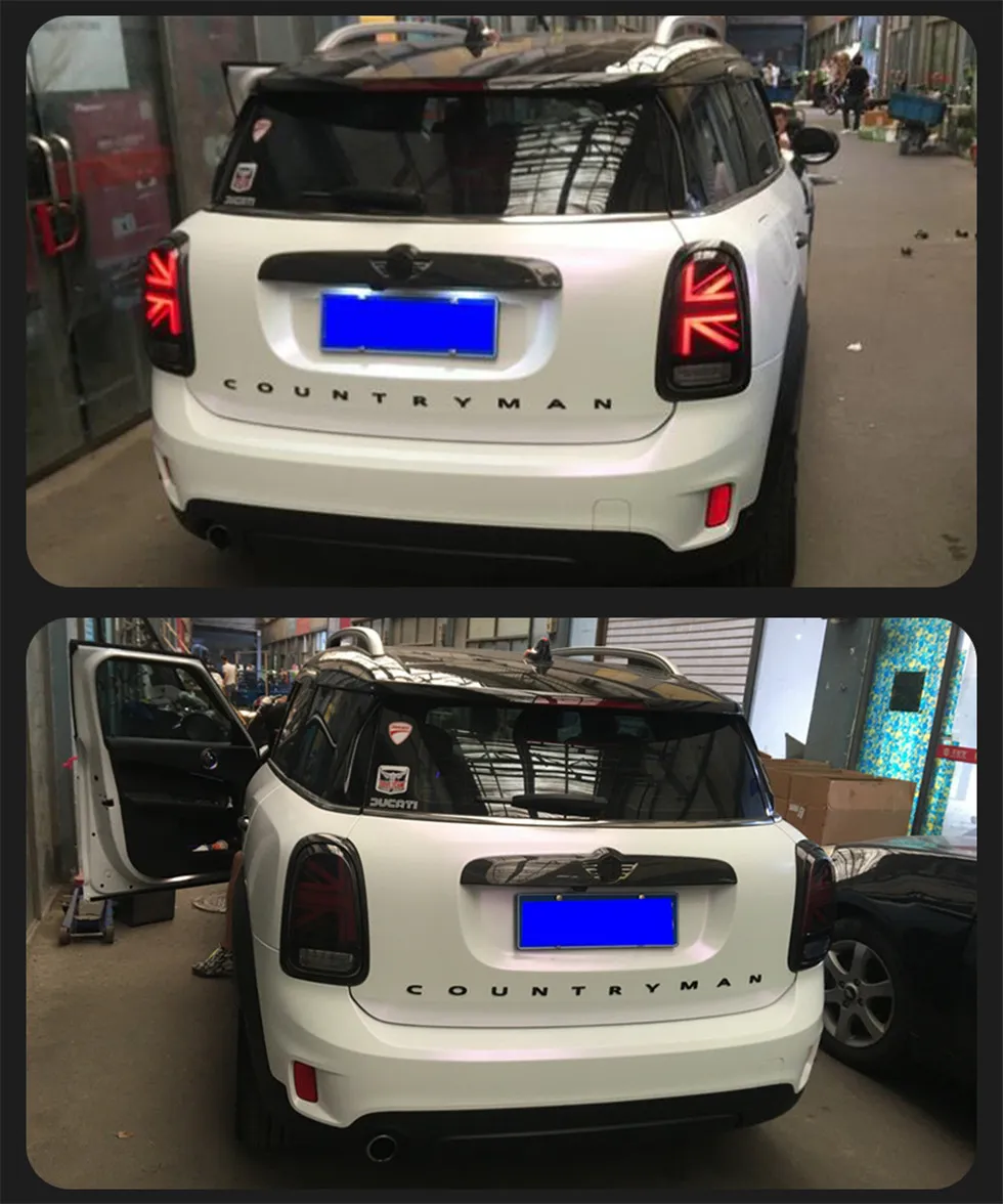 Car Taillights for MINI Cooper Countryman 20 14-20 19 F60 Dynamic Signal Tail Lamp DRL Brake Reverse Lights
