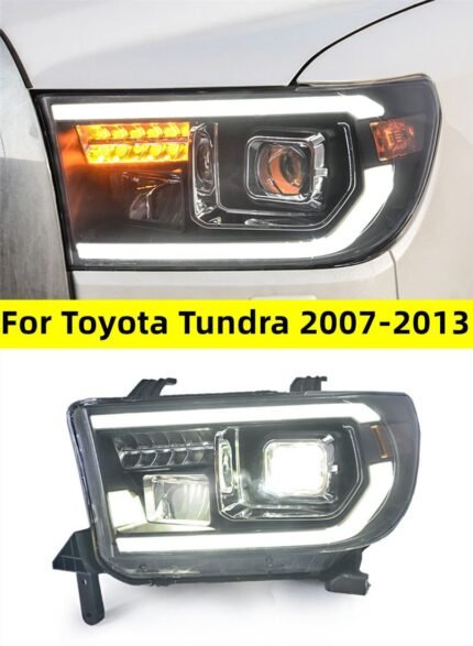 Car Lights Upgrade For Toyota Tundra 2007-2013 All LED Signal Headlights High Beam Parking Lamp Assembly