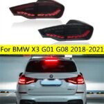 Car Rear Lights for BMW X3 G08 Dragon Scale Tail Light 20 18-2021 G01 F97 LED Dynamic Turn Signal Brake Fog Taillights