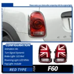 Car Taillights for MINI Cooper Countryman 20 14-20 19 F60 Dynamic Signal Tail Lamp DRL Brake Reverse Lights - Image 6