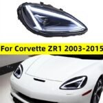 LED Headlight For Chevrolet Corvette ZR1 20 03-20 15 Headlights DRL Turn Signal High Beam Angel Eye Projector Lens