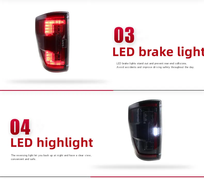 Car Rear Lamp For Ford Raptor Taillight Assembly F150 20 20-2023 Full LED Signal Light Brake Signal Street Lamp