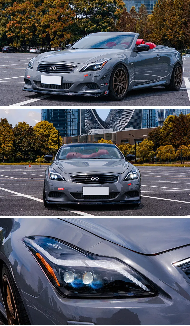 Headlight Assembly For Infiniti G28/G37 Coupe Upgrade Headlights LED Daytime Light DRL Flowing Signal Lamp