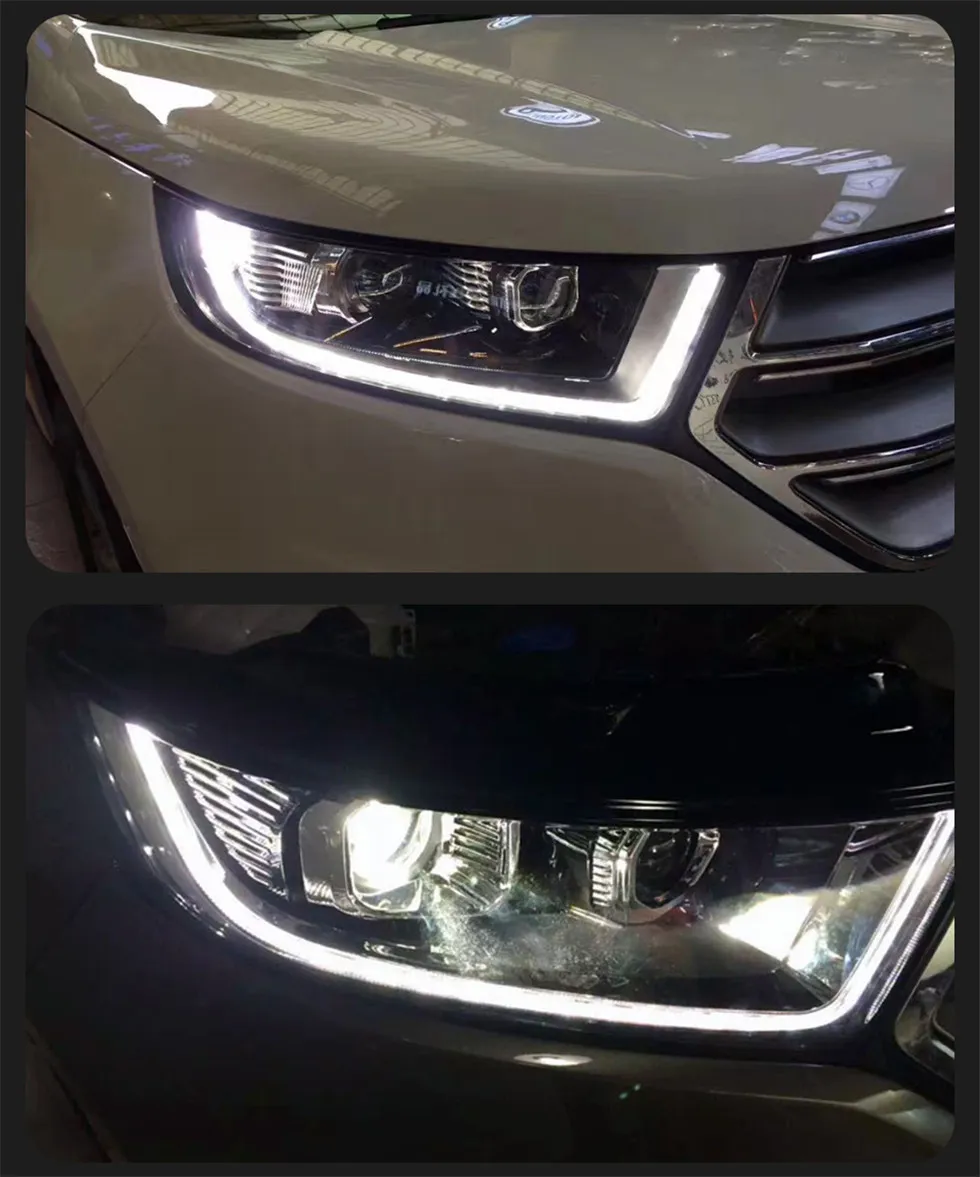 Headlight All LED For Ford Edge 20 15-20 19 DRL Front Lamp Upgrade High Low Beam Running Light Turns Signal