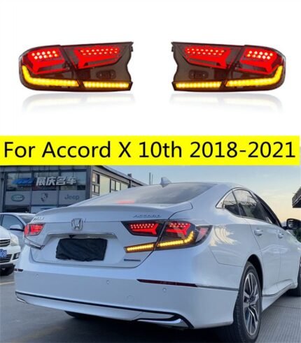Car Lights For Accord X 10th 20 18-2021 LED Auto Taillights Assembly Upgrade Lamborghini Design Dynamic Lamp Tools Accessories