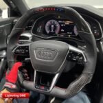 Auto Parts Steering Wheels for Audi A6 RS6 RS7 LED Racing Carbon Fiber Steering System - Image 5