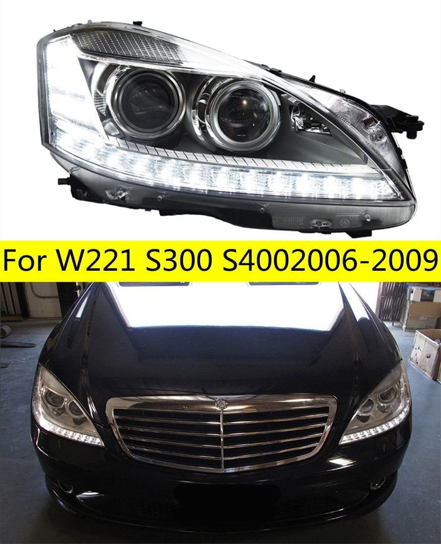 6f1db4ec-8c1f-4f61-b3b5-42ac0bda30e1 Car Headlights For Mercedes Benz W221 2006-2009 S300 S400 LED Light Replacement DRL High Beam Lens Daytime Front Headlight - Image 1