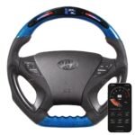 Customized Car Racing Sport Steering Wheels Fit for Hyundai Sonata Carbon Fiber Leather